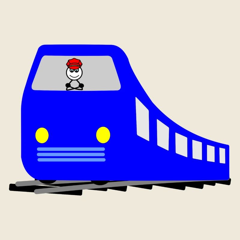 Train ou métro sur les rails avec chauffeur