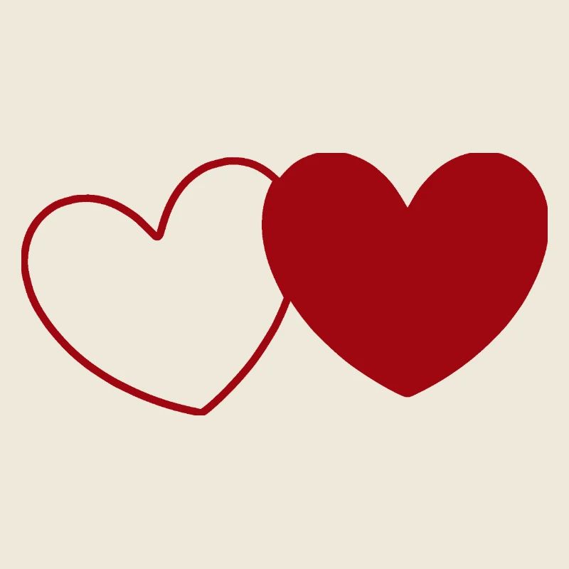 2 Cœurs Rouges Cœur Cadeau Rouge pour la Saint-Valentin
