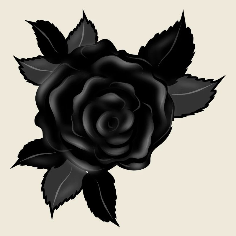 schwarze Gothic Rose