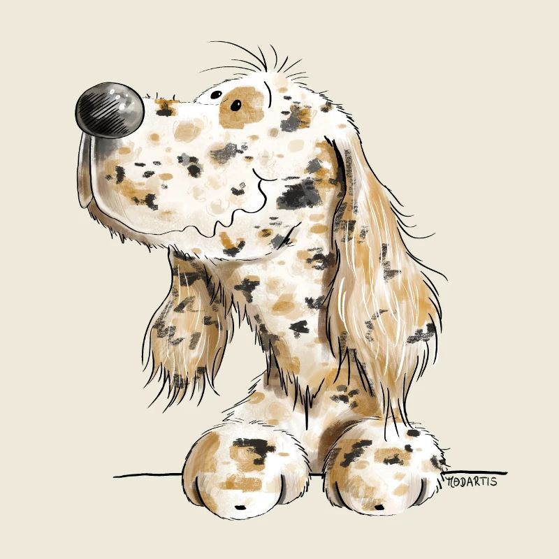 English Setter Dog Motive I Comic Dog Gift