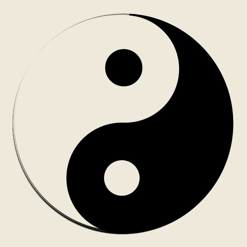 Style Ying et Yang avec cercle brisé