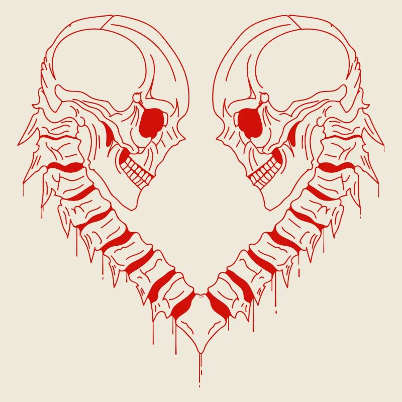 heart skull
