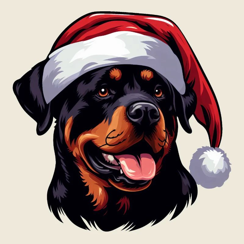 Rottweiler Le Père Noël
