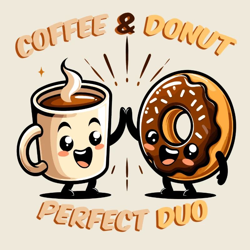 Ein dampfender Kaffee und ein Schokoladen-Donut, ein perfektes Duo