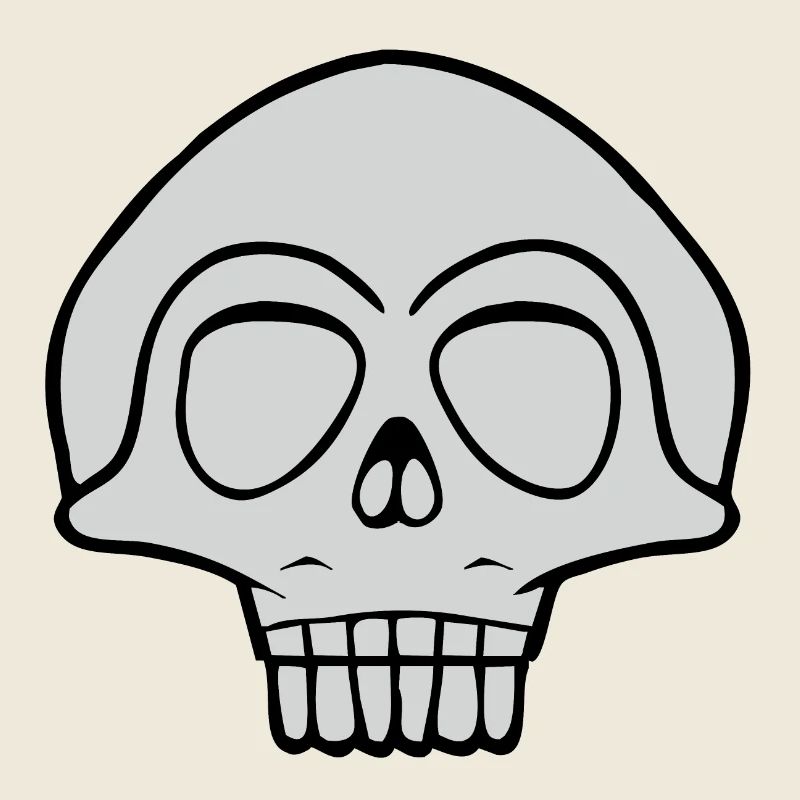 Graues Schädel Design