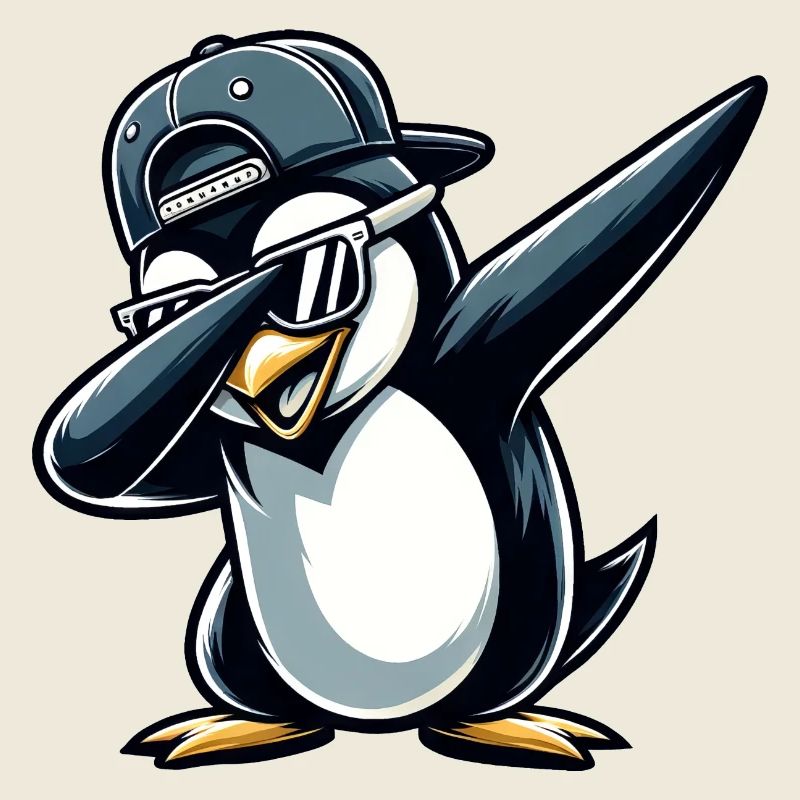 Tamponner le pingouin cool
