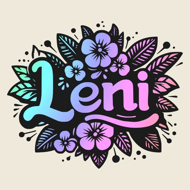 Nom LENI Motif floral