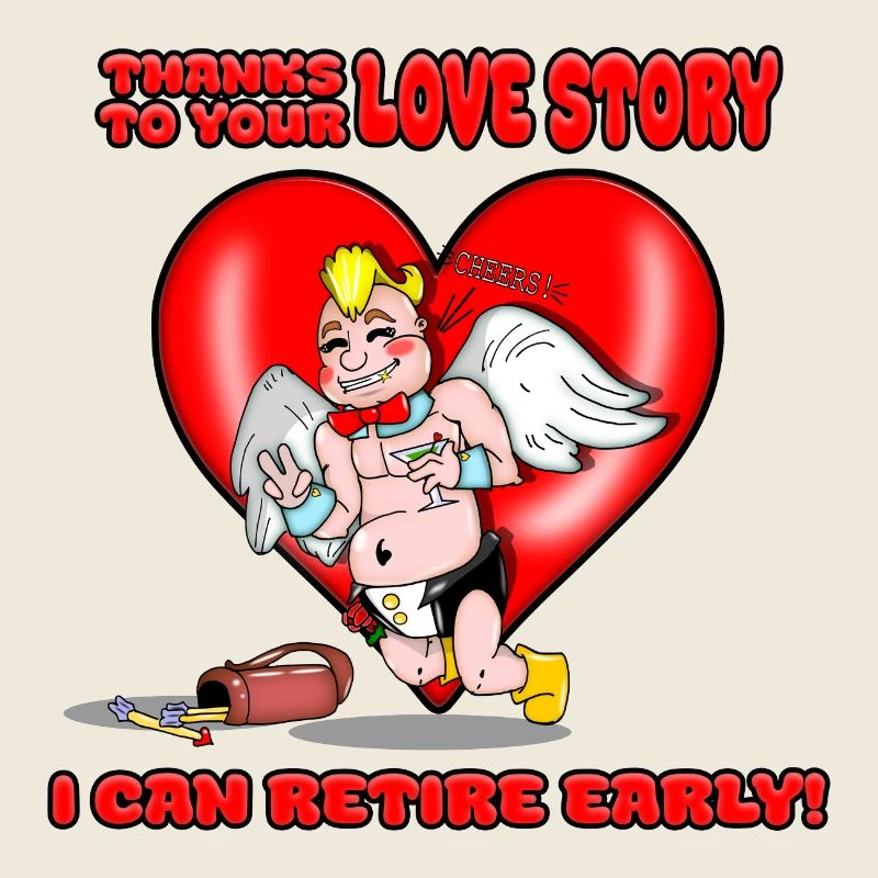 Drôle d’histoire d’amour de Cupidon Saint-Valentin Couples