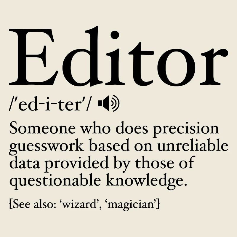 Lustige Editor-Definition Editor-Definition - Editor