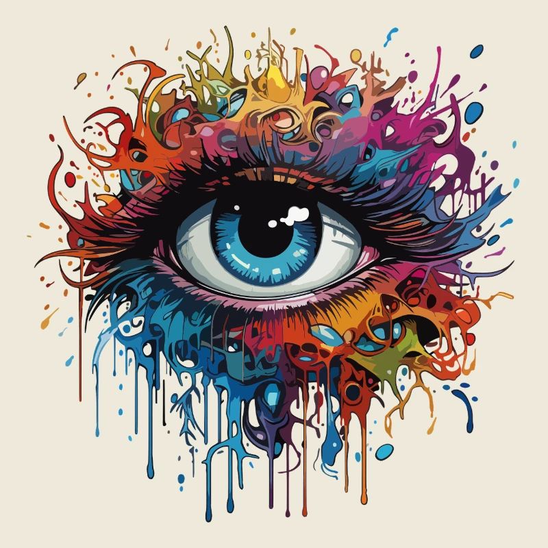 Oeil en forme de larme