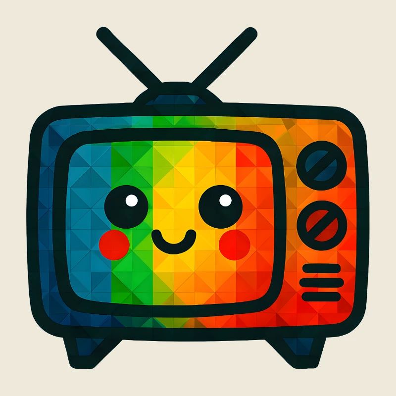 WPAP Polygon Téléviseur jouet de style kawaii
