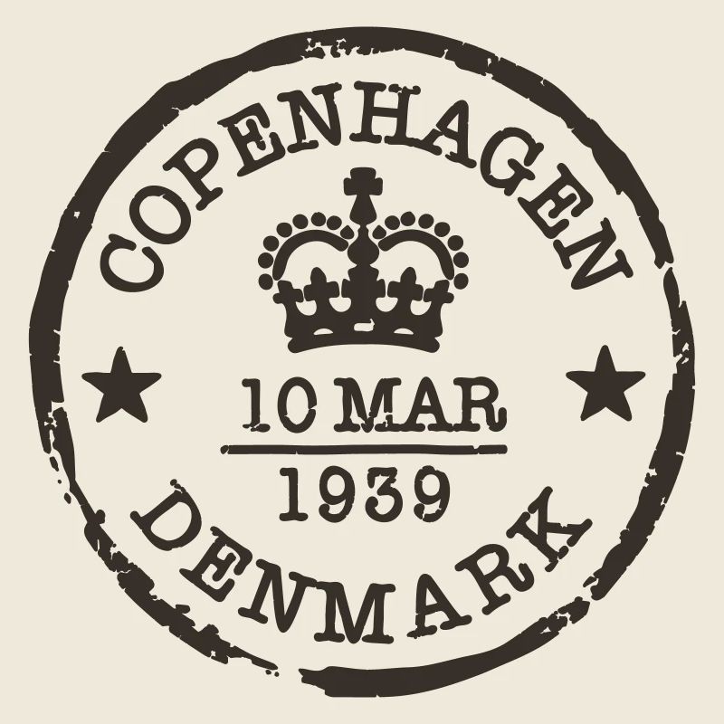 Vintage Copenhagen Denmark Postmark Design