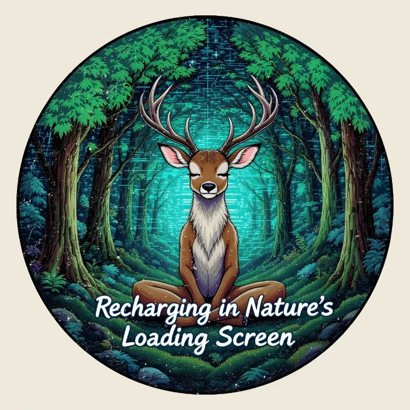 Cerf de la forêt mystique avec écran de chargement