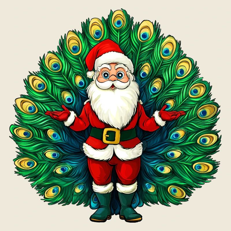 Weihnachtsmann Vogelstrauss