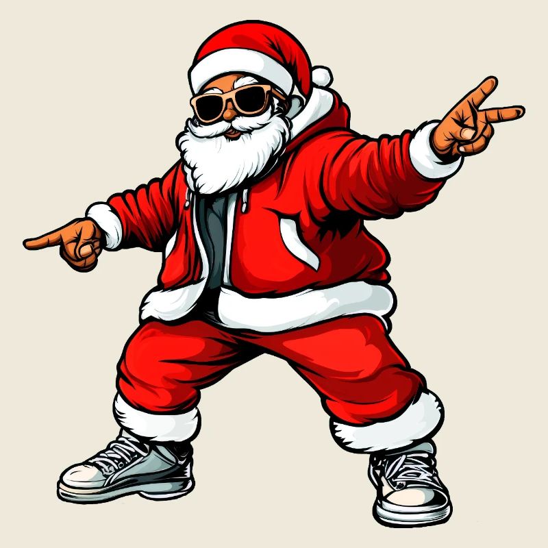 Cooler Peace Weihnachtsmann