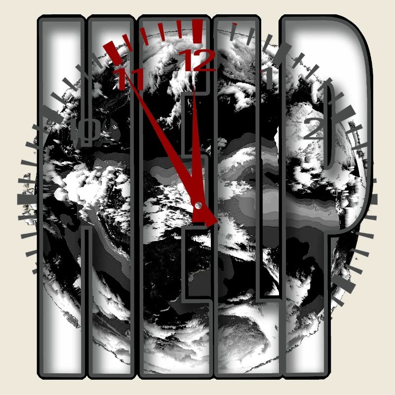 Zeitplanet Uhr 5 vor 12