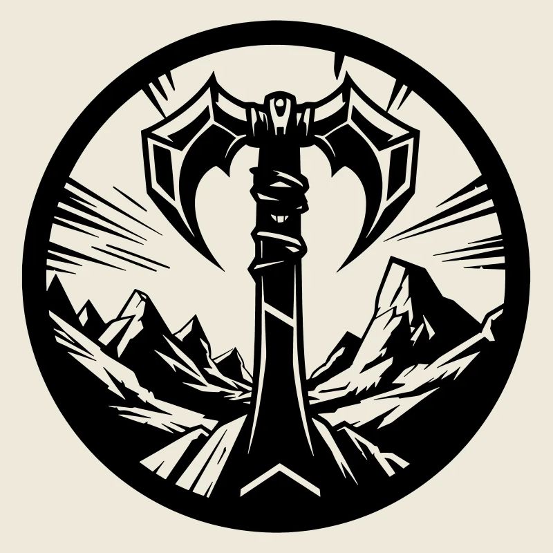 Symbole barbare – Hache tribale