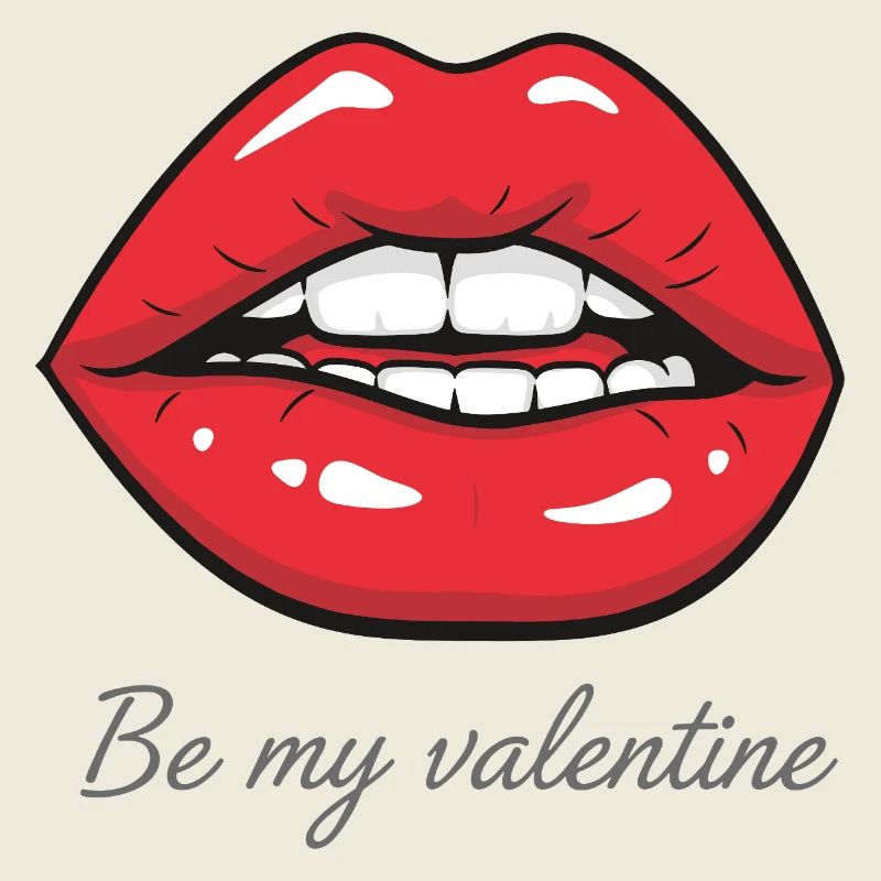 Be my Valentine – Sexy Rote Lippen Design