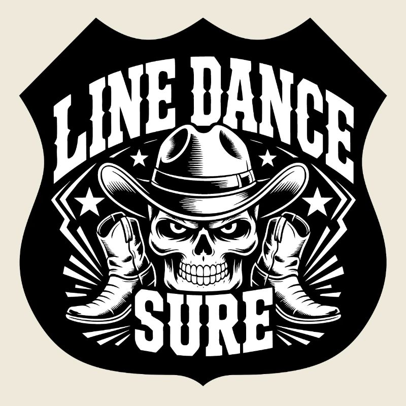 Line Dance Skull Western