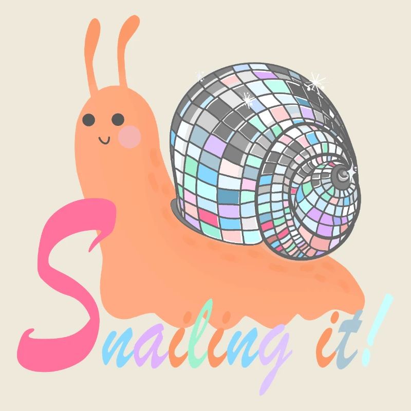 Escargot ! – Escargot coloré avec boule disco