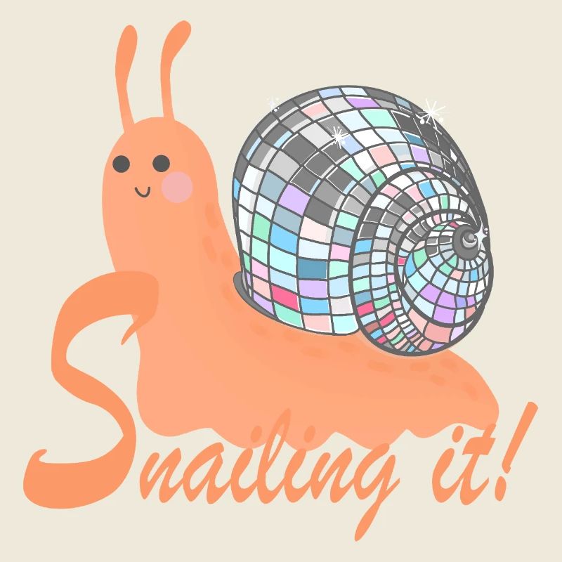 Snailing It! – Bunte Schnecke mit Disco-Kugel