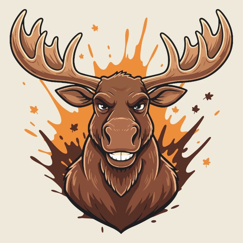 Waldhirsch Feuer-Splash