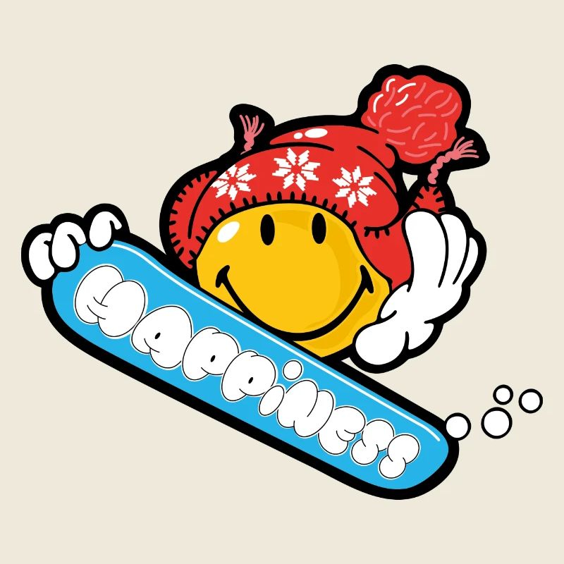 Smiley Snowboarding