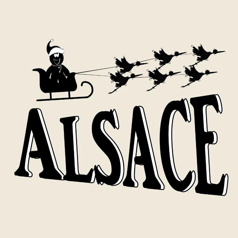 Alsace Cigognes de Noël