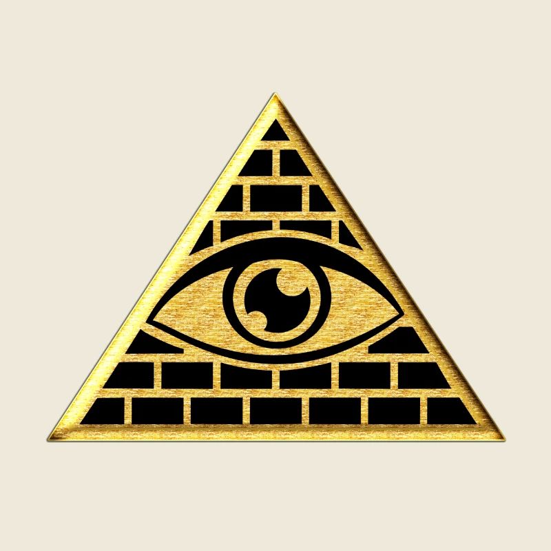 Œil qui voit tout dans le triangle - pyramide