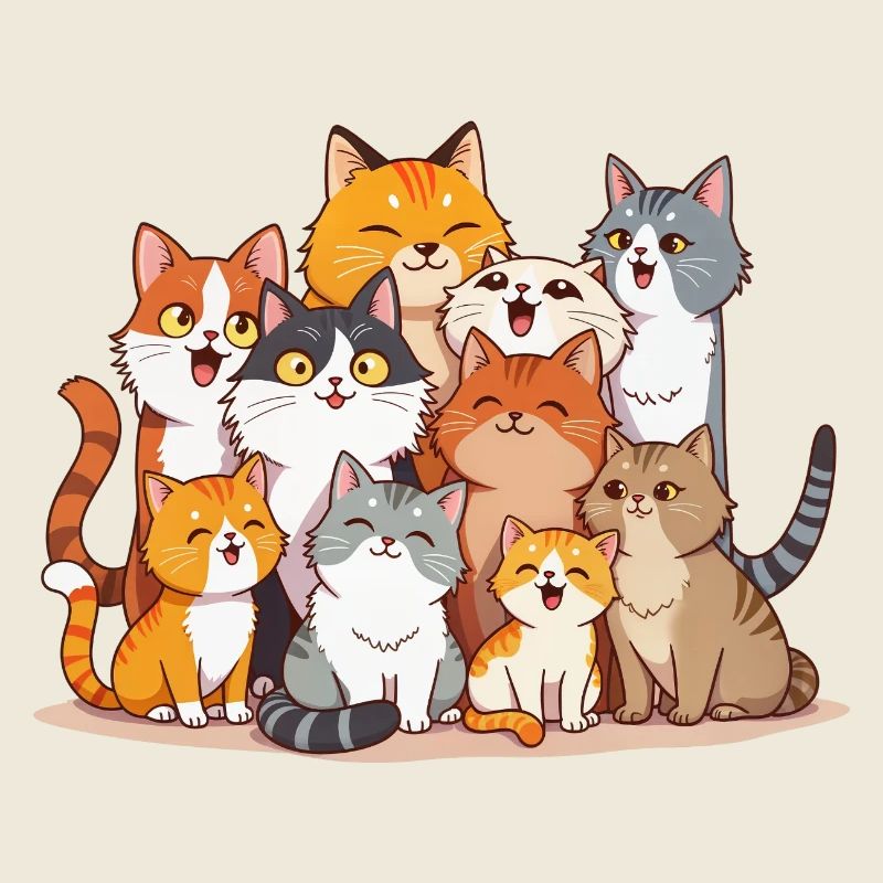 Katzen-Herde