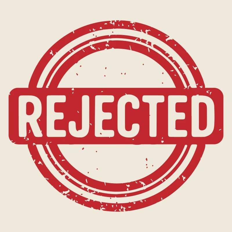 Rejected Stamp. Rejected Rubber Stamp. Seal Reject