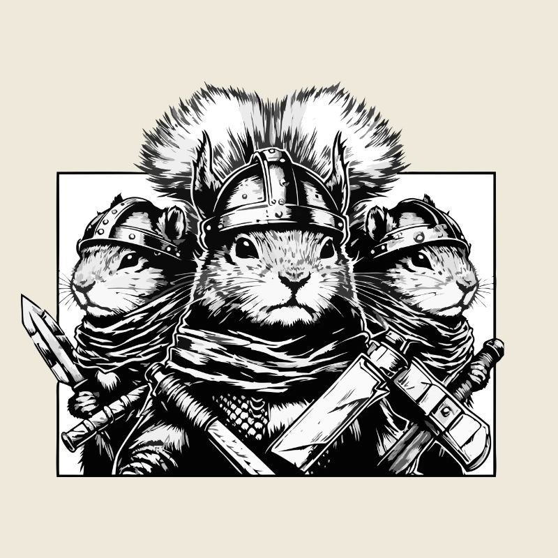 Viking Squirrel Trio