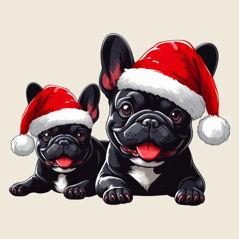 Père Noël bouledogue français