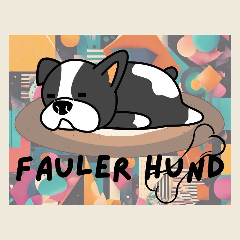 Lazy Dog Sleeping Logo