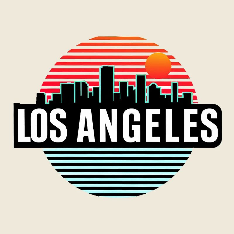 Los Angeles Synthwave Futuristic 80's Styling Tee