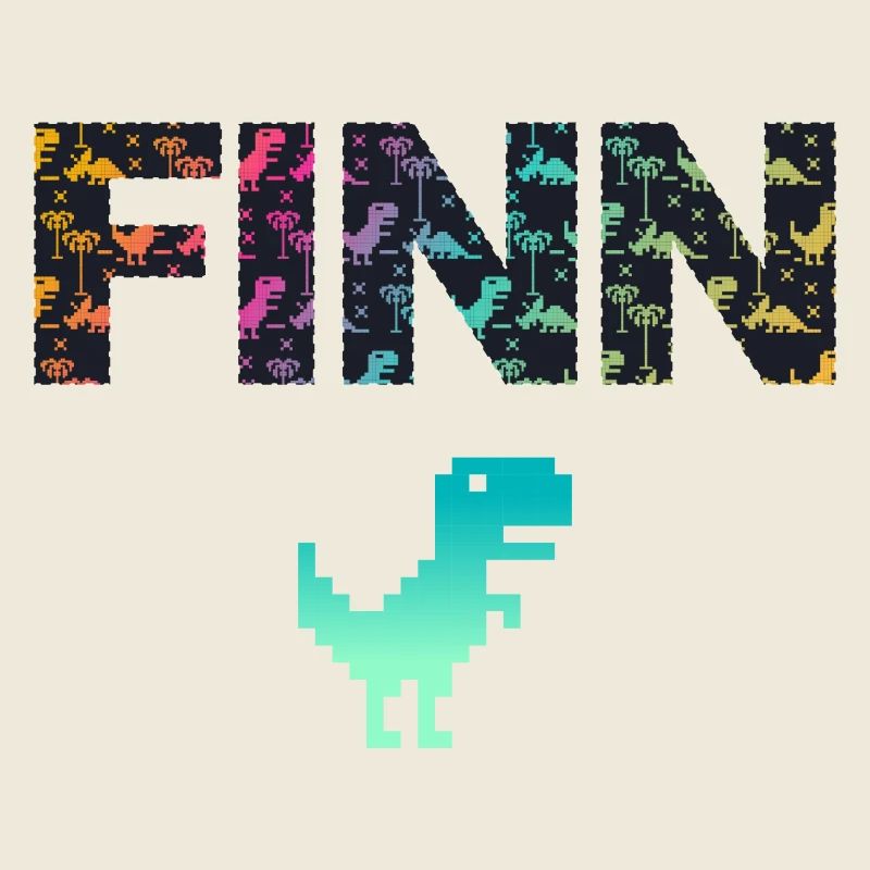 FINN - Beautiful boy name with dinosaur