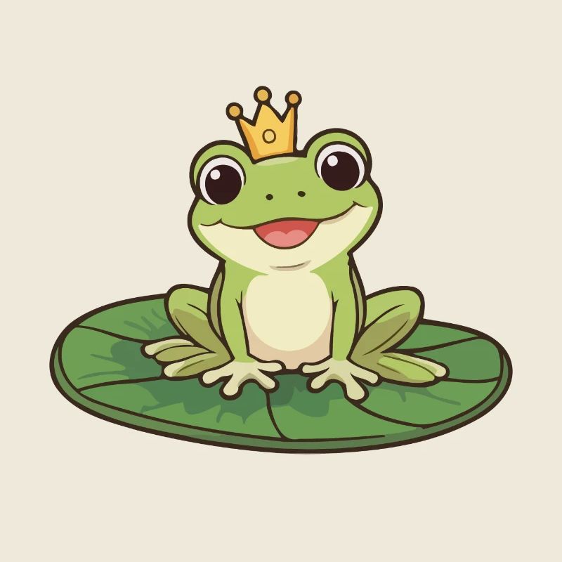 Froschkönig auf einer Seerose