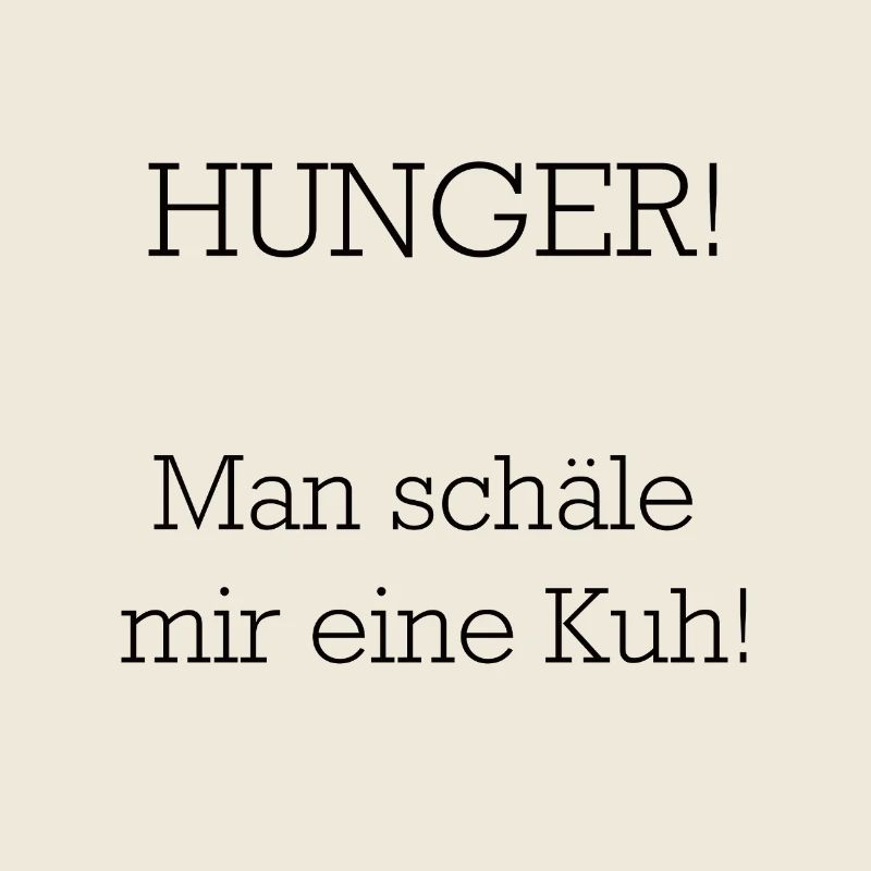Hunger Kuh Schälen