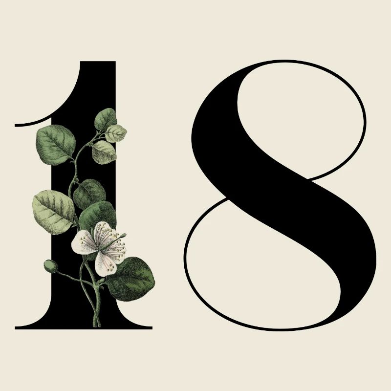 Nummer 18 Blumengrün -18. Blumengeburtstag