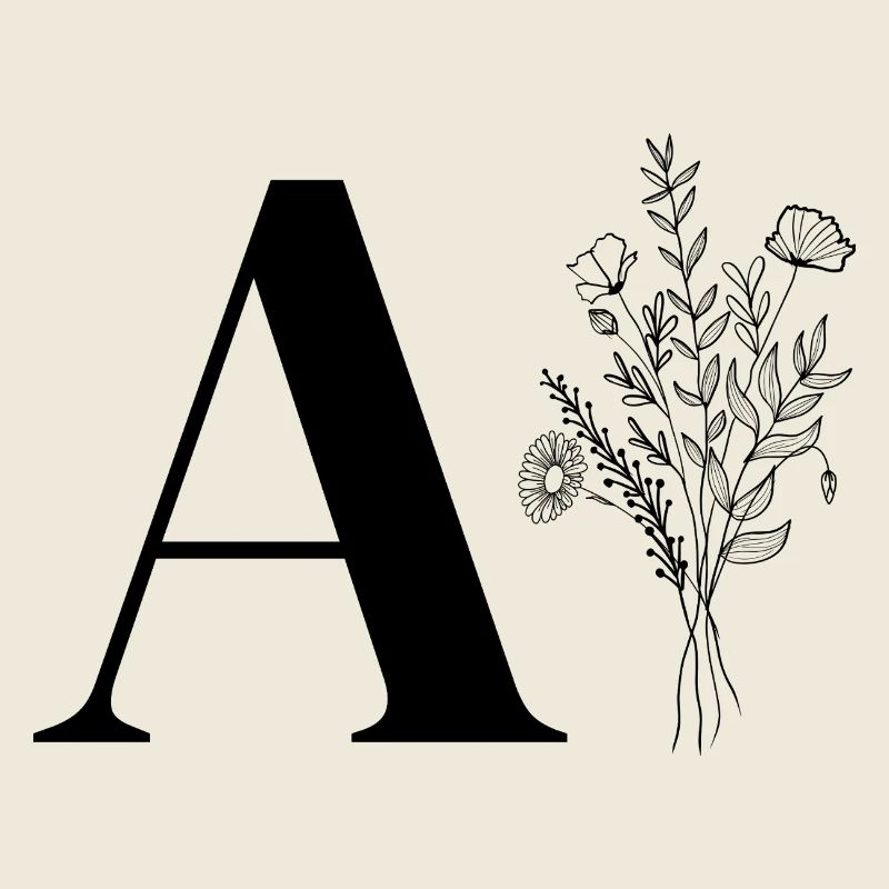 Lette a fleurs minimalistes