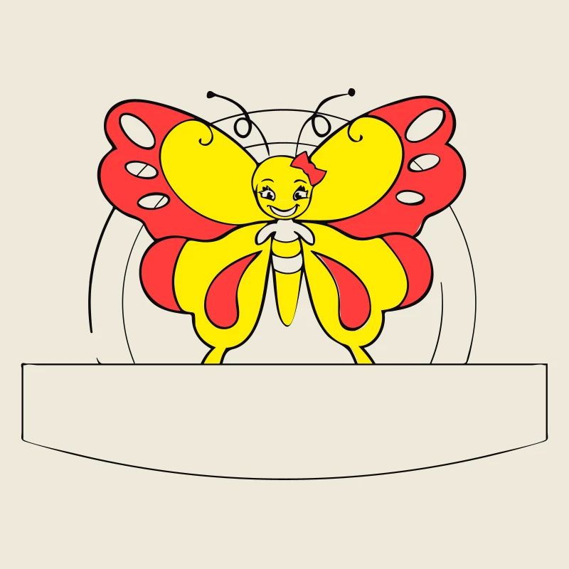 bunter Schmetterling | Schreibfeld >Vectorgraphic