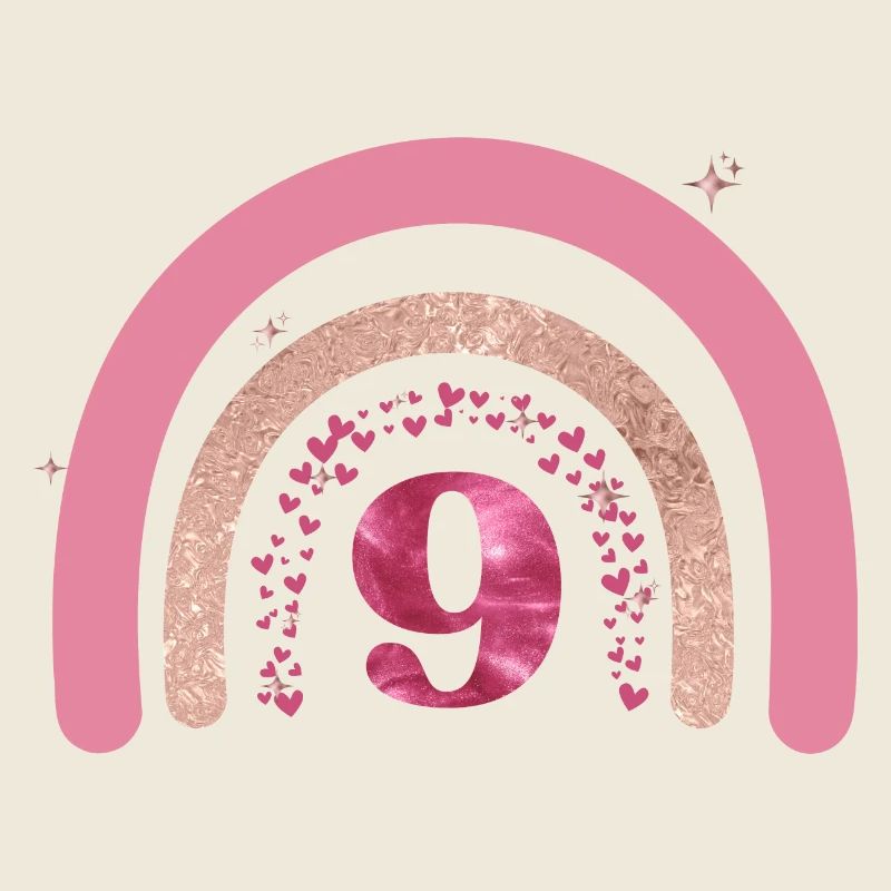 9e anniversaire rainbow rose