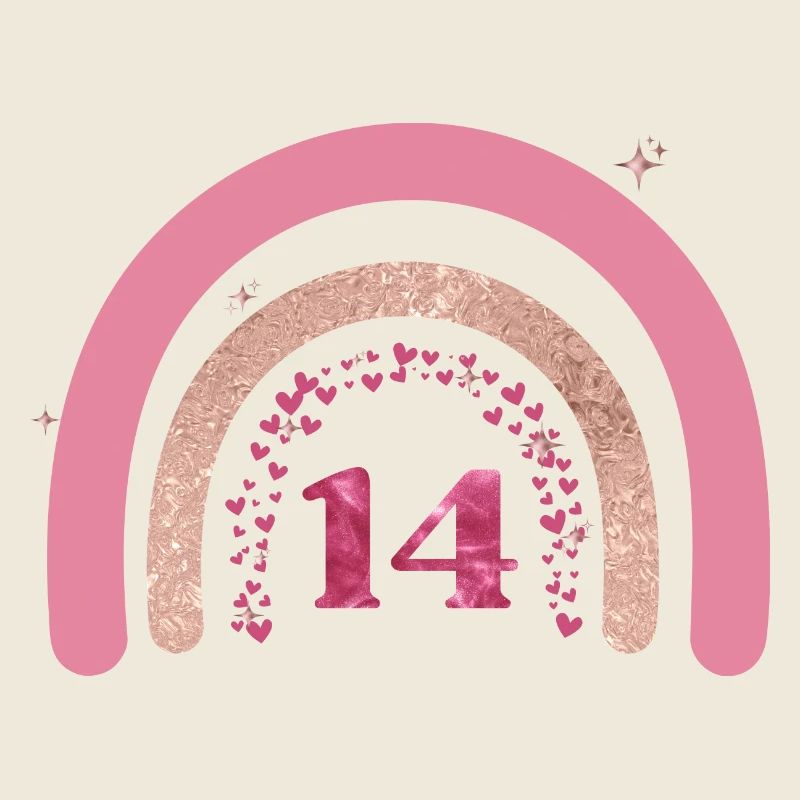 14-jähriges Jubiläum Regenbogenrose