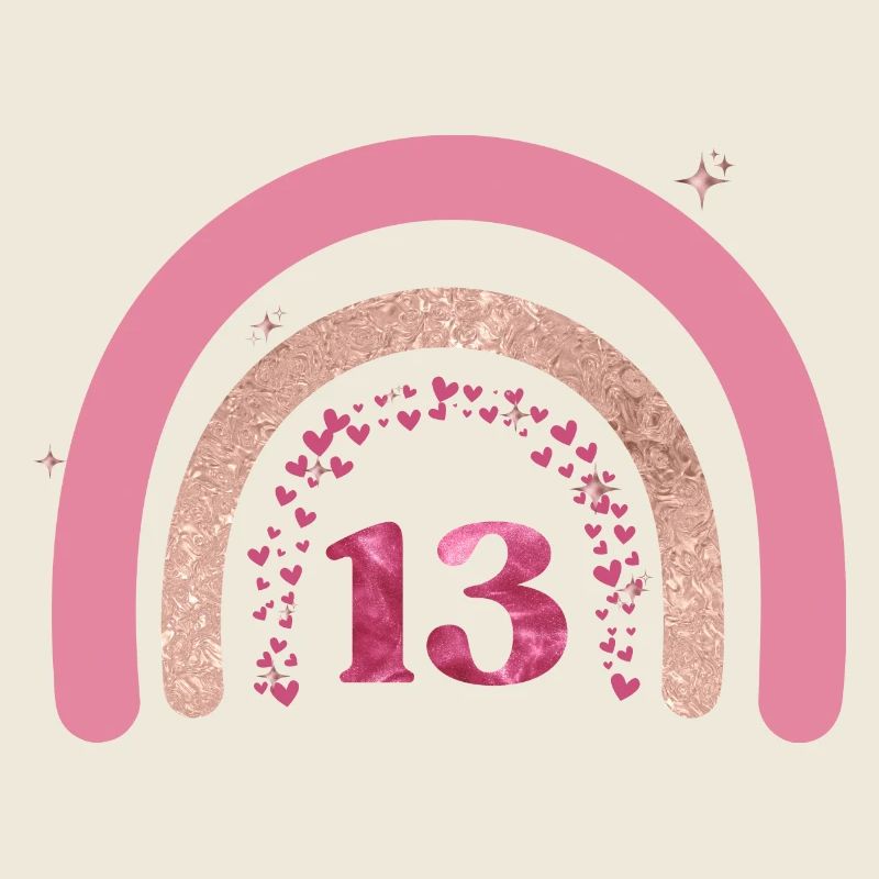 13e anniversaire rainbow rose