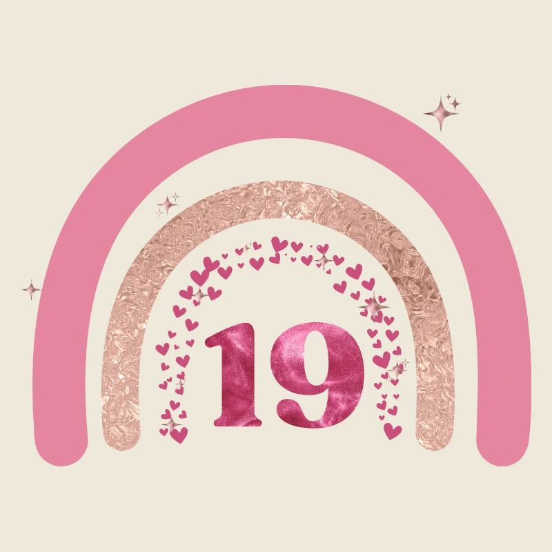 19e anniversaire rainbow rose