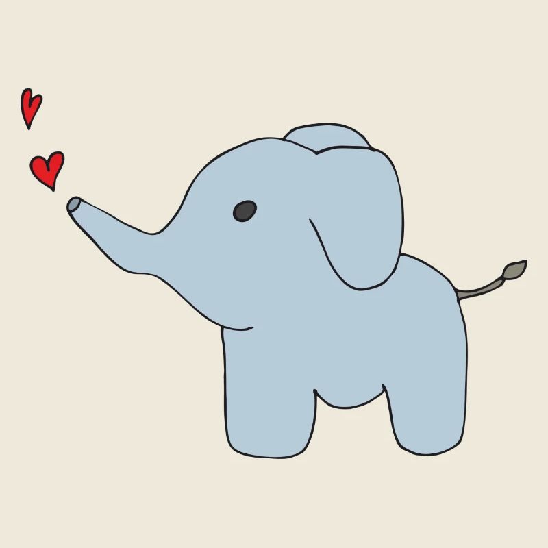 elefant sprüht herzen