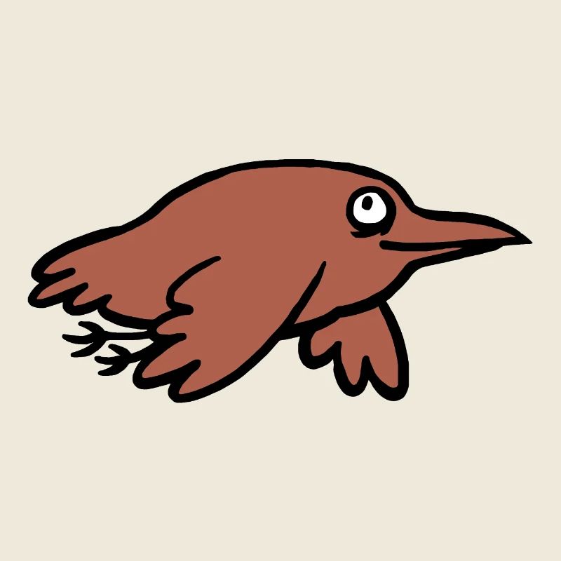 oiseau brun