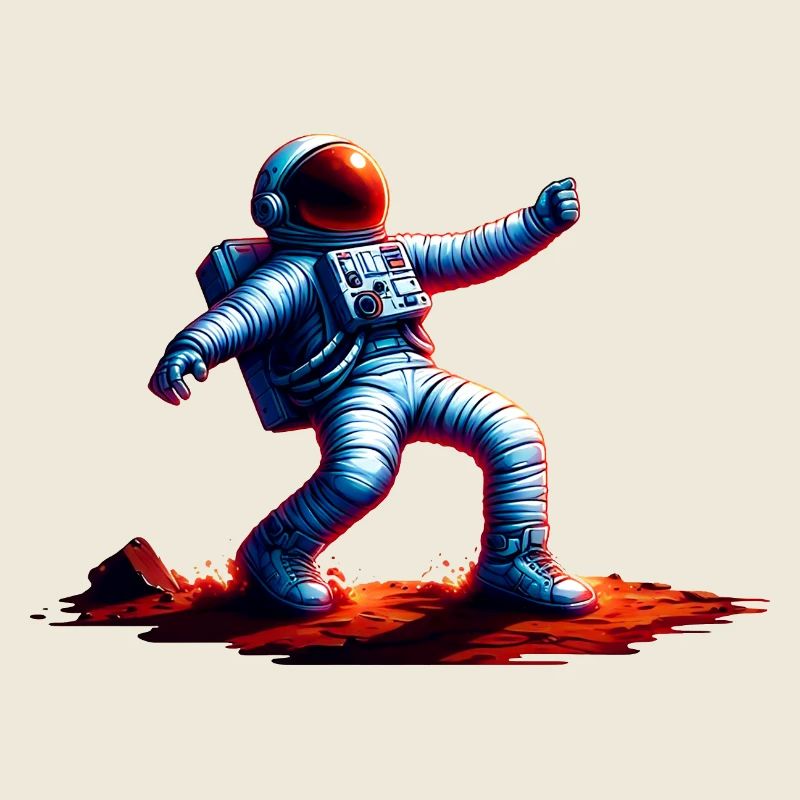 Roter Planet Weltraum-Astronaut
