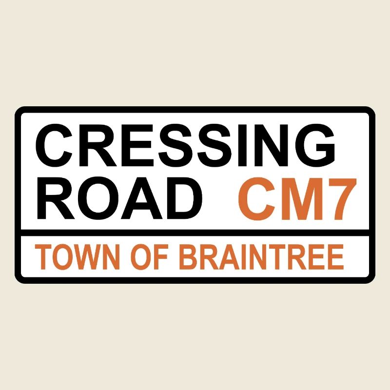 Braintree Cressing Road Iconic Street Sign
