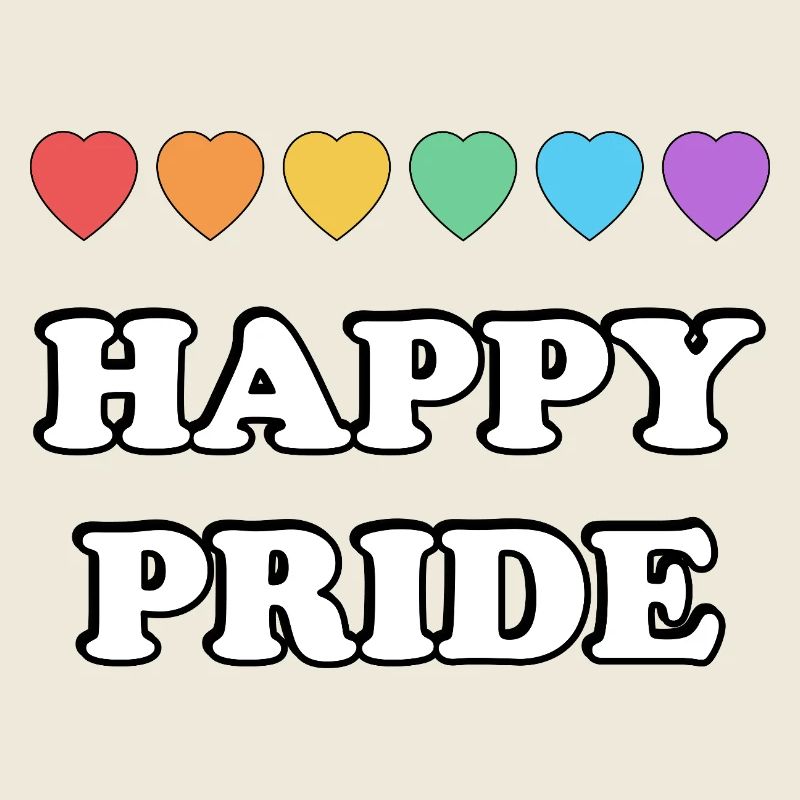 Happy Pride Regenbogenherzen